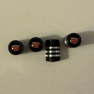 Cadillac Valve Stem Caps in Black Set of 4 NWT